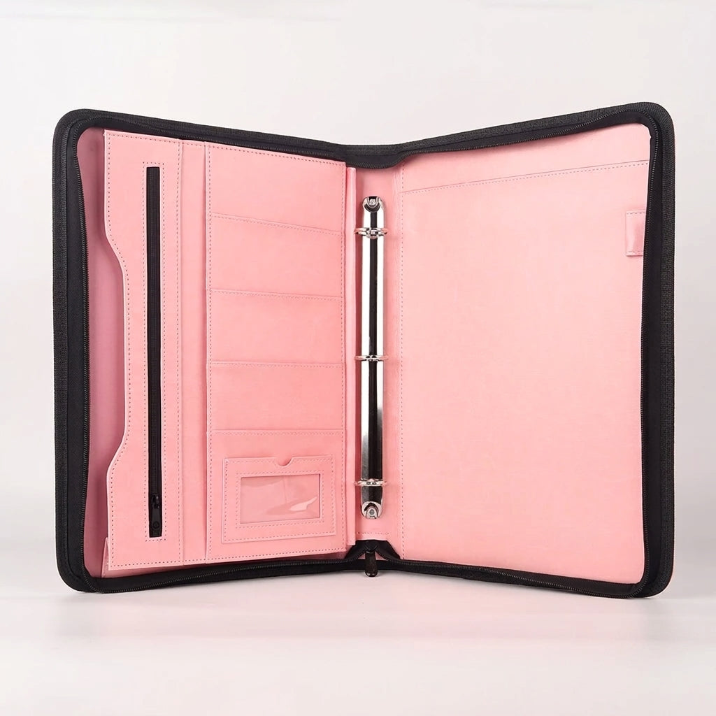 Leather Portfolio Bag With Handle