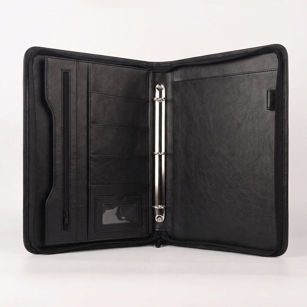Leather Portfolio Bag With Handle