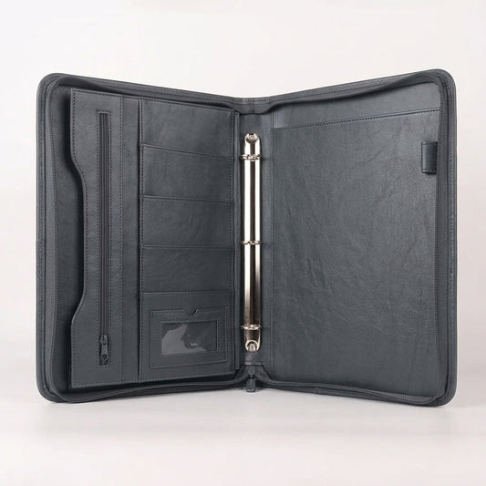 Leather Portfolio Bag With Handle