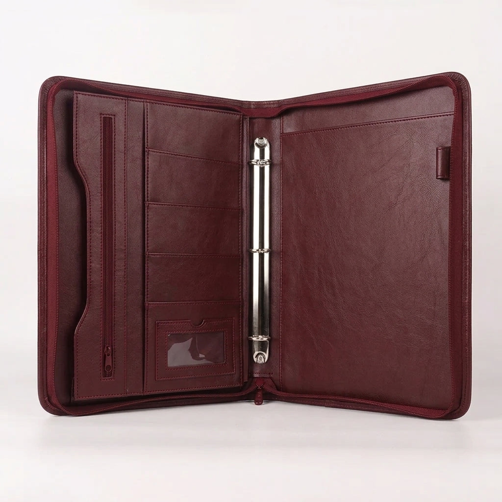 Leather Portfolio Bag With Handle